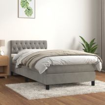 Maison Exclusive - Furniture Limited - Sommier à lattes de lit et matelas Gris clair