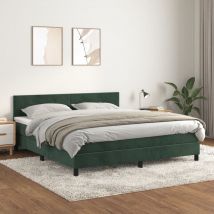 Maison Exclusive - Furniture Limited - Sommier à lattes de lit et matelas Vert foncé