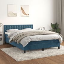Maison Exclusive - Furniture Limited - Sommier à lattes de lit et matelas Bleu foncé
