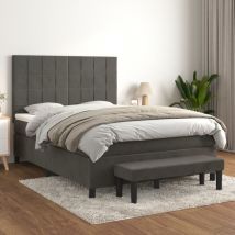 Furniture Limited - Sommier à lattes de lit et matelas Gris foncé
