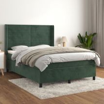 Maison Exclusive - Furniture Limited - Sommier à lattes de lit et matelas Vert foncé