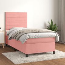 Maison Exclusive - Furniture Limited - Sommier à lattes de lit avec matelas Rose