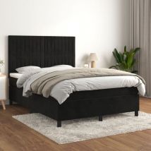Maison Exclusive - Furniture Limited - Sommier à lattes de lit avec matelas Noir
