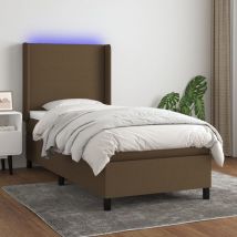 Maison Exclusive - Furniture Limited - Sommier à lattes de lit matelas led Marron
