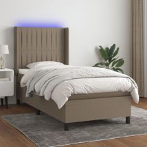 Maison Exclusive - Furniture Limited - Sommier à lattes de lit matelas et led Taupe