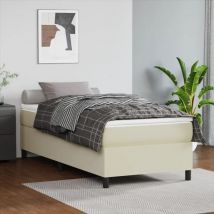Maison Exclusive - Furniture Limited - Cadre de lit sans matelas crème 90x200 cm sim