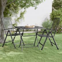 Prolenta Premium - Furniture Limited - Table de jardin 80x80x72 cm Maille métallique