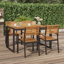 Furniture Limited - Table de jardin et pieds en forme de U 140x80