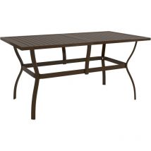 Prolenta Premium - Furniture Limited - Table de jardin Marron 140x80x72 cm Acier