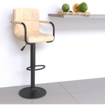 Furniture Limited - Tabouret de bar Crème Velours