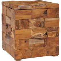 Prolenta Premium - Tabouret de rangement Bois de teck massif - The Living Store - Brun