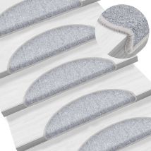 Prolenta Premium - Furniture Limited - Tapis d'escalier 10 pcs 56x17x3 cm Gris clair