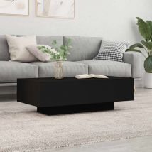 Qiyao - Furniture Limited - Tavolino da Salotto Nero 100x49,5x31 cm in
