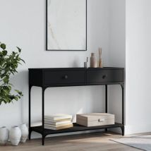Furniture Limited - Tavolino Consolle Nero 100x34,5x75 cm in