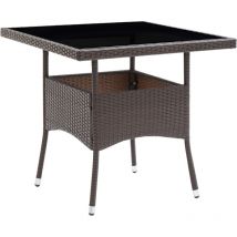 Furniture Limited - Tavolo da Pranzo da Giardino Marrone in
