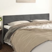 Furniture Limited - Testiera 2 pz Grigio Scuro 90x5x78/88 cm in