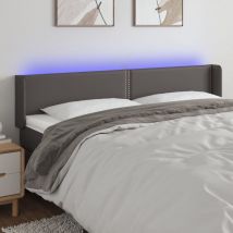 Maison Exclusive - Furniture Limited - Tête de lit à led Gris 163x16x78/88 cm