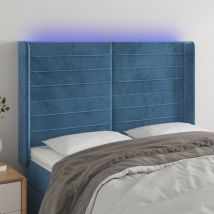 Maison Exclusive - Furniture Limited - Tête de lit à led Bleu foncé 147x16x118/128