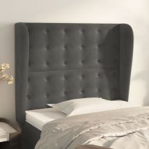 Kalisse - Furniture Limited - Tête de lit avec oreilles Gris foncé 103x23x1