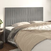 Maison Exclusive - Furniture Limited - Têtes de lit 4 pcs Gris clair 100x5x78/88 cm