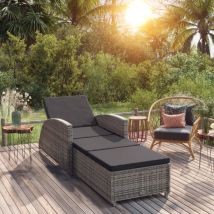 Prolenta Premium - Furniture Limited - Tumbona de jardín con cojín de ratán