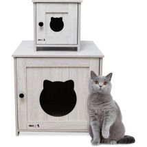 Maison en bois pour chat - Maison pour chat - Parc à chat - Cage pour chat d'intérieur - 30x30x30cm - Maxxpet