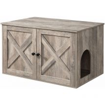 Maison en bois pour chat - Lit pour chat - Cabane pour chat - 80x53x50cm - Ivoire Brun - Maxxpet