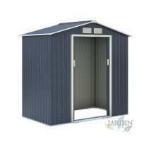 Suinga - Abri de jardin en métal gris, Cabane de Jardin 2,71 m2, 213x127x195 cm