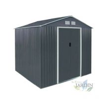 Suinga - Abri de jardin en métal gris, Cabane de Jardin 8,84 m2, 319x277x202 cm