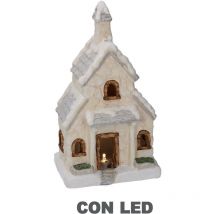 Vacchetti - Maison en résine crème cm16x11h28