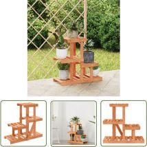 Maison Exclusive - The Living Store Blumenständer 58x25x51 cm Massivholz Tanne - Holzpflanzenständer - Tannenzapfenständer - Blumenträger - Vintage