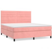 Maison Exclusive - Boxspringbett Mit Matratze Rosa 180x200 Cm Sam
