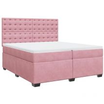 Maison Exclusive - Boxspringbett Mit Matratze Rosa 200x200 Cm Sam