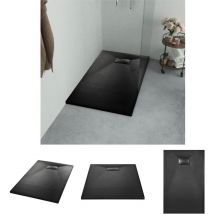 The Living Store Duschwanne smc Schwarz 100×80 cm - Duschwannen - Schwarz