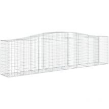 Gabionen mit Hochbogen 10 Stk 400x50x100/120cm Verzinktes Eisen vidaXL