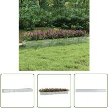 The Living Store Garten-Hochbeet 480x80x45 cm Verzinkter Stahl Silber - Gartengefäß - Hochbeet - Edelstahl - Pflanzkübel - Gartenmöbel