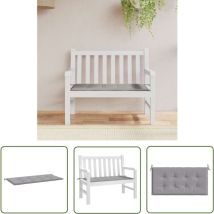 The Living Store Gartenbank-Auflage Grau 120x50x3 cm Oxford-Gewebe - Gartenbankauflage - Sitzkissen - Outdoorkissen - Balkonkissen - Terrasse