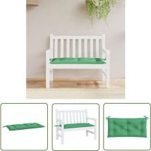 The Living Store Gartenbank-Auflage Grün 100x50x7 cm Oxford-Gewebe - Gartenbankauflage - Sitzkissen - Outdoorkissen - Gartendekoration - Gartenmöbel