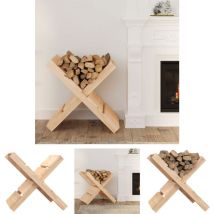 Galozzoit - The Living Store Kaminholzhalter 47x39,5x48 cm Massivholz Kiefer - Zubehör für Feuerholz-Aufbewahrung