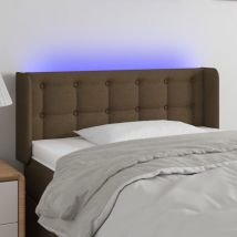 Led Kopfteil Dunkelbraun 93x16x78/88 Cm Stoff Vidaxl