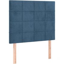 Jinlefu - led Kopfteil Dunkelblau 100x5x118/128 cm Samt vidaXL