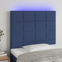 Led Kopfteil Blau 90x5x118/128 cm Stoff vidaXL