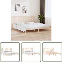 Maison Exclusive - The Living Store Massivholzbett ohne Matratze 200x200 cm Kiefer - Holzbett - Kiefernholzbett - Doppelbett - Massives Holzbett