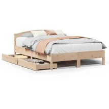 Maison Exclusive - Massivholzbett Ohne Matratze 135x190 Cm Kiefer