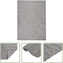 Jinlefu - The Living Store Outdoor-Teppich Flachgewebe 200x280 cm Braun und Blau - Outdoor-Teppich - Flachgewebe-Teppich - Terrassen-Teppich