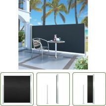 Maison Exclusive - The Living Store Seitenmarkise Ausziehbar 140x300 cm Schwarz - Terrassenmarkise - Sonnenschutz - Seitenmarkise - Balkonschirm