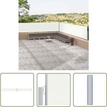 The Living Store Seitenmarkise Ausziehbar Creme 117x1200 cm - Gartensonnecke - Markise - Gartenschutz - Sonnenschutz - Terrassendach