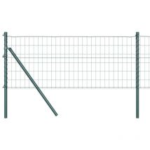 Maison Exclusive - Zaun Mit Pfosten Grün 0,4 X 10 M Stahl Und Pvc
