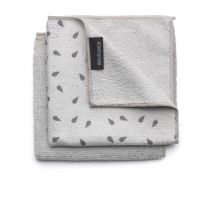 Lot de 2 chiffons en microfibre Brabantia 30x30 Gris clair