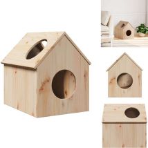 Maison pour chat 41x50x50 cm bois de pin massif - Maison Pour Chats - Maisons Pour Chats - Maison Pour Chats D'intérieur - Tour à Chats
